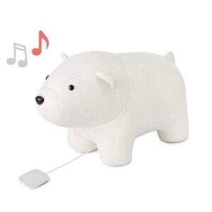 Charming White Musical Polar Bear Plush